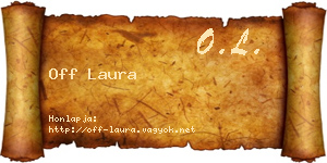 Off Laura névjegykártya