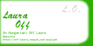 laura off business card